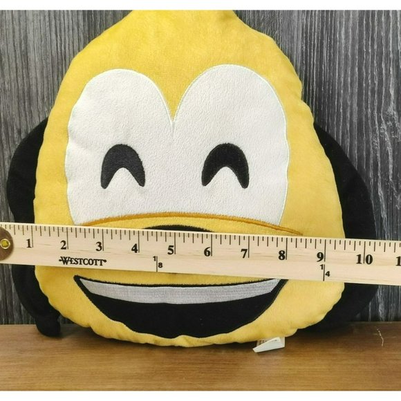 Disney Emoji Pluto Dog Smiling Face 10 Inch Plush Pillow - Picture 6 of 6